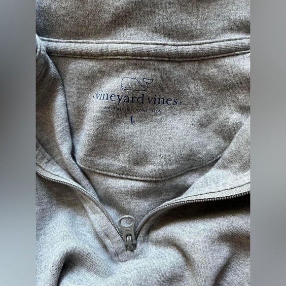 Vineyard Vines Men’s Gray L Long Sleeve Half Zip Sweater - Picture 6 of 13